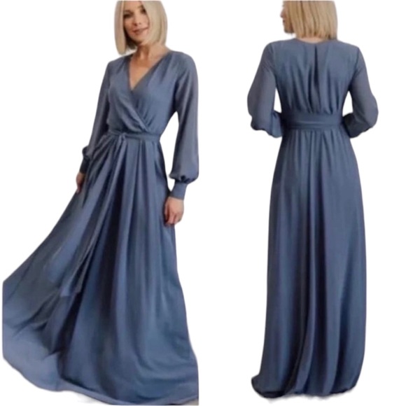 Baltic Born Dresses & Skirts - Baltic Born Blue Grey Lydia Maxi Dress Size Extra Large